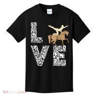 Vaulting Love Horseback Equestrian Horse Riding Acrobatics Kids T-Shirt thumb 0