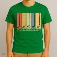 Vintage Life Is A Series Of Choices Golfing Fan T-Shirt thumb 3