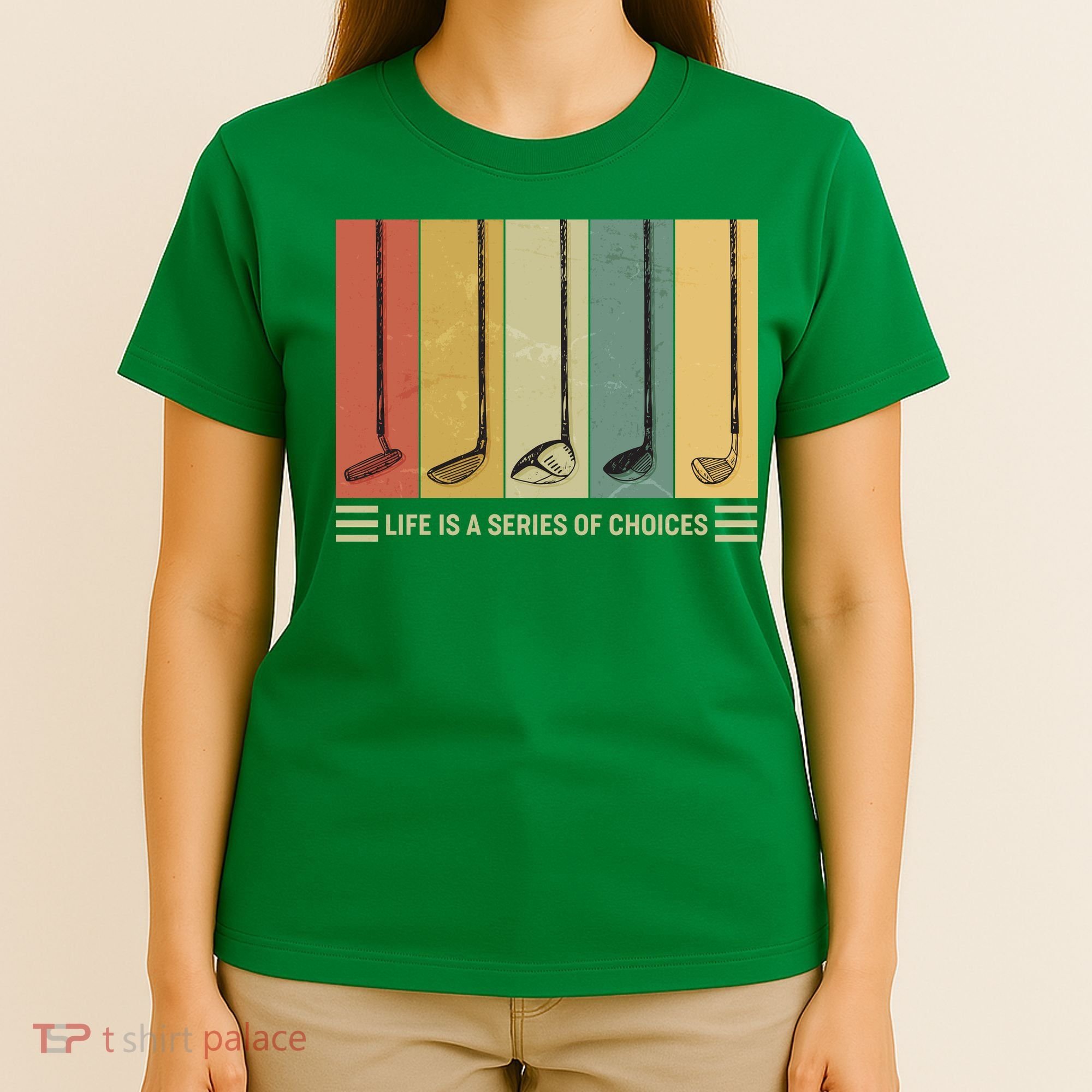 Vintage Life Is A Series Of Choices Golfing Fan T-Shirt