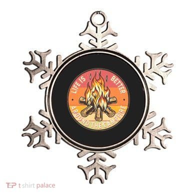 Vintage Life Is Better Around The Campfire Emblem Ornament