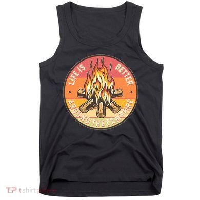Vintage Life Is Better Around The Campfire Emblem Tank Top