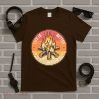 Vintage Life Is Better Around The Campfire Emblem T-Shirt thumb 5