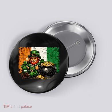 Vintage Leprechaun Ireland Irish Button