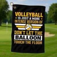 Volleyball Lover is Awesome Volleyball Player Gifts Premium Golf Towel thumb 1