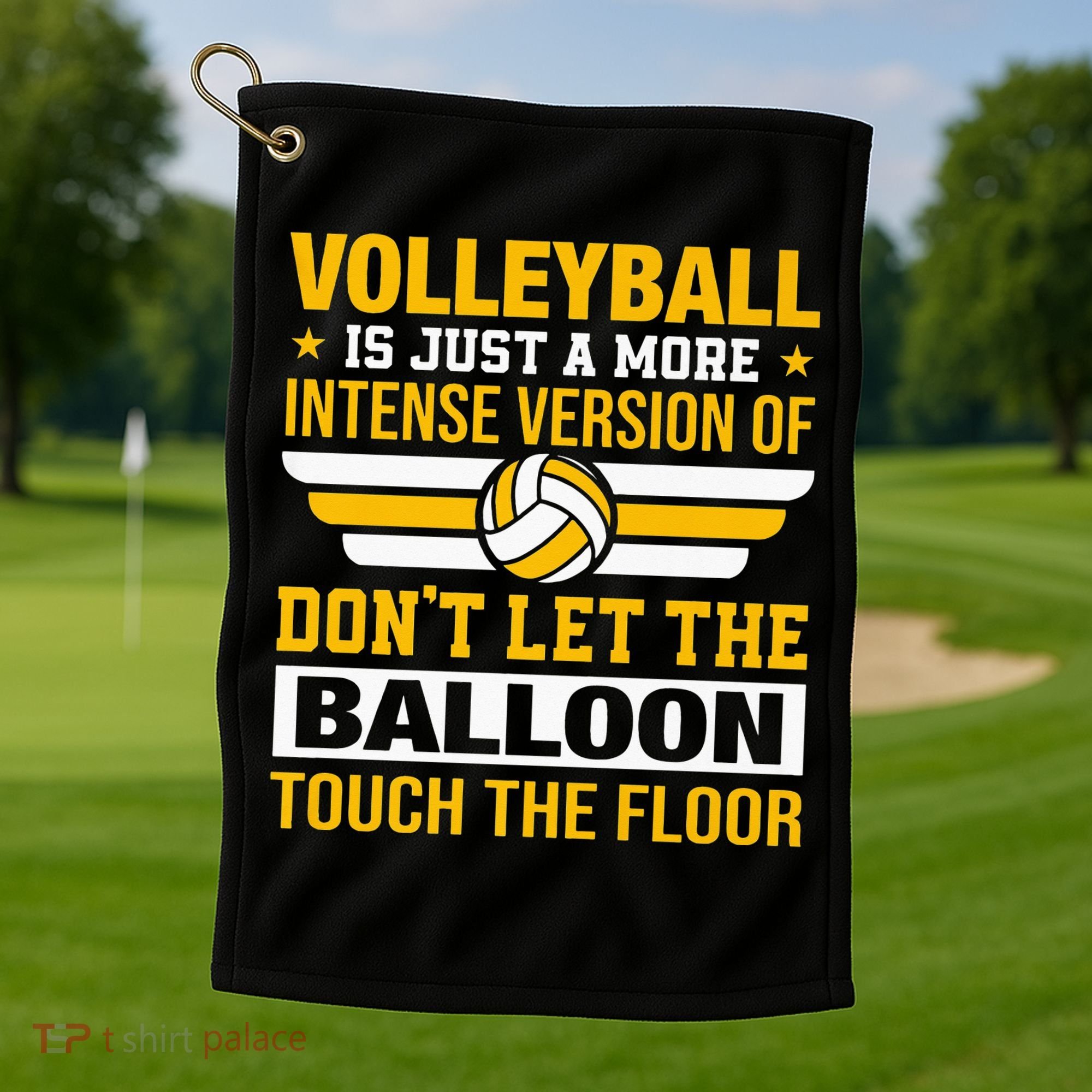 Volleyball Lover is Awesome Volleyball Player Gifts Premium Golf Towel