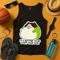 Verdi Lucktail ItS Better To Be Lucky Than Good. Tank Top thumb 4