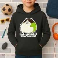 Verdi Lucktail ItS Better To Be Lucky Than Good. Kids Hoodie thumb 2