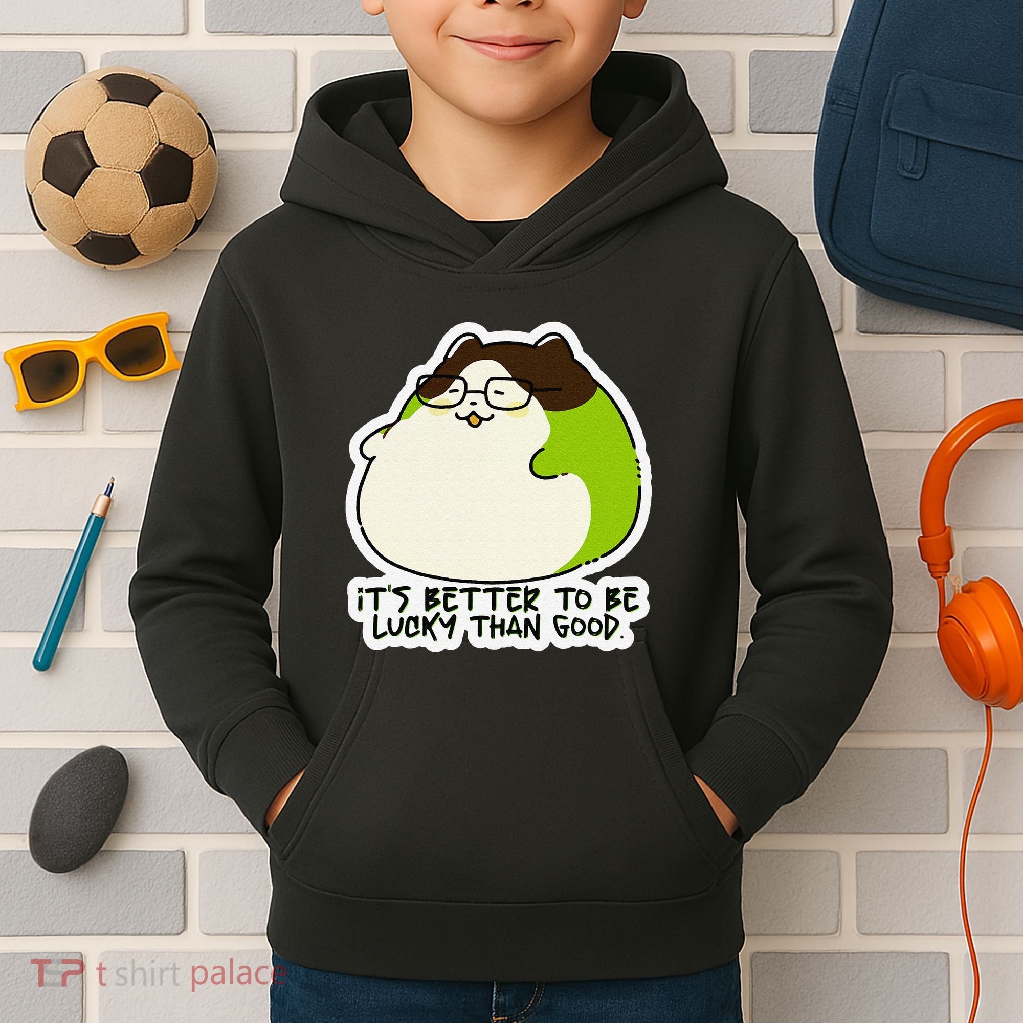 Verdi Lucktail ItS Better To Be Lucky Than Good. Kids Hoodie