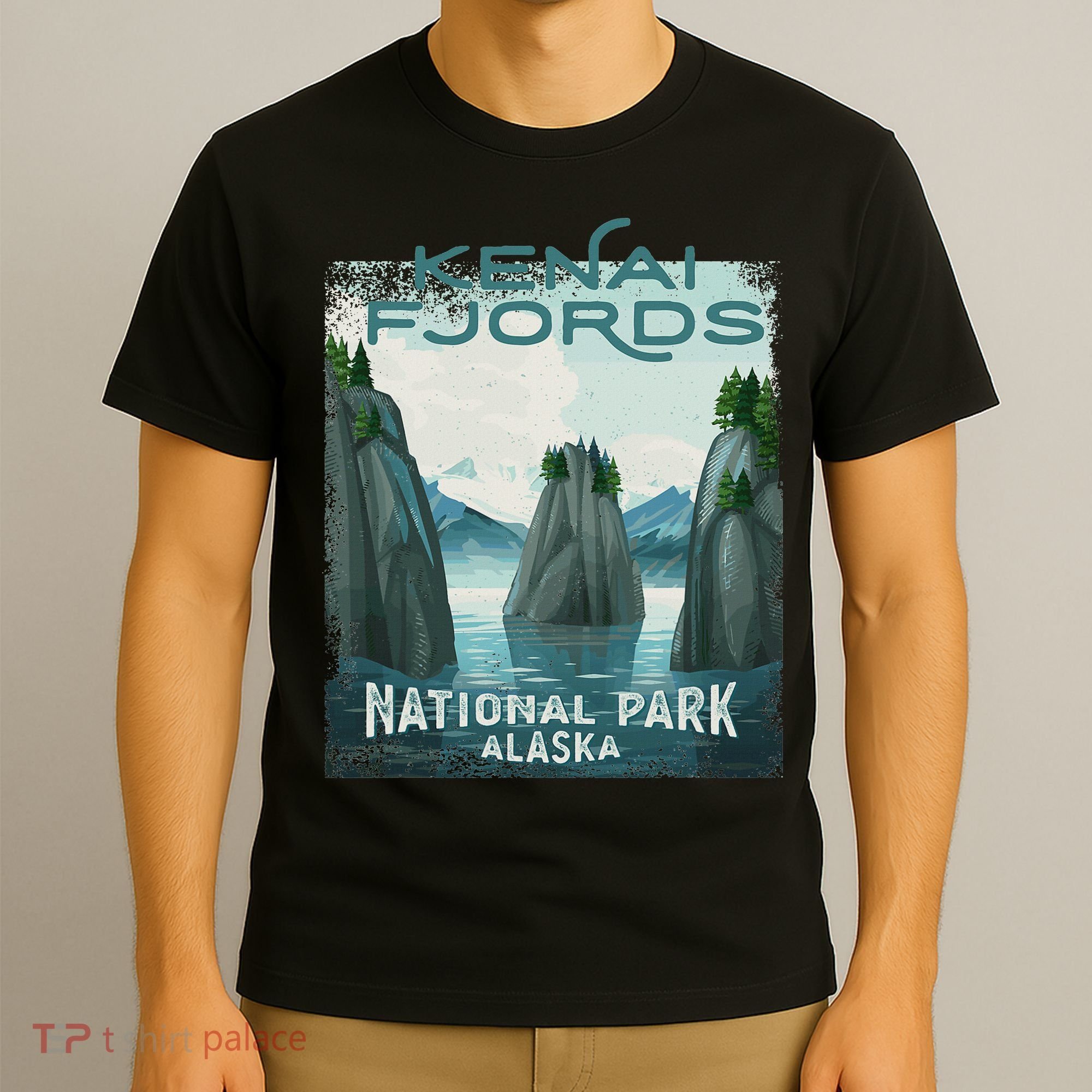 Vintage Look Kenai Fjords National Park T-Shirt