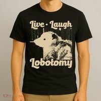 Vintage Live Laugh Lobotomy Lobotomies Retro Opossum Lovers T-Shirt thumb 3