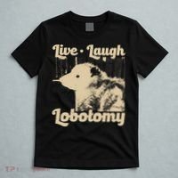Vintage Live Laugh Lobotomy Lobotomies Retro Opossum Lovers T-Shirt thumb 5