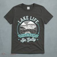 Vintage Lake Life Because Beaches Be Salty T-Shirt thumb 5