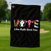 Vote Like Like Ruth Sent You Feminist Golf Towel thumb 1