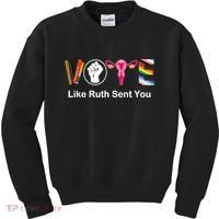 Vote Like Like Ruth Sent You Feminist Kids Sweatshirt thumb 0