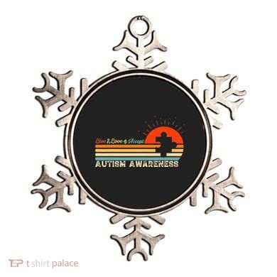 Vintage Live Love Accept Autism Puzzle Autism Awareness Ornament