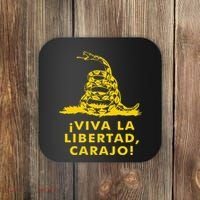 Viva La Libertad Carajo Milei Libertarian Ancap Liberty Coaster thumb 0