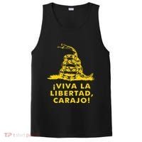 Viva La Libertad Carajo Milei Libertarian Ancap Liberty PosiCharge Competitor Tank thumb 0