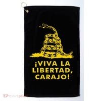 Viva La Libertad Carajo Milei Libertarian Ancap Liberty Golf Towel thumb 0