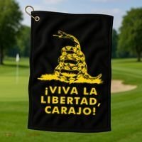 Viva La Libertad Carajo Milei Libertarian Ancap Liberty Golf Towel thumb 1