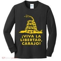 Viva La Libertad Carajo Milei Libertarian Ancap Liberty Kids Long Sleeve Shirt thumb 0