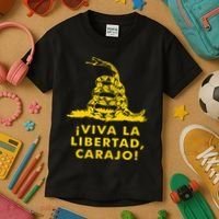 Viva La Libertad Carajo Milei Libertarian Ancap Liberty Kids T-Shirt thumb 3