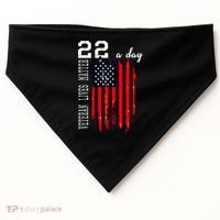 Veteran Lives Matter Suicide Awareness Ptsd Veteran 22 Day Cool Gift USA-Made Doggie Bandana thumb 0