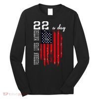 Veteran Lives Matter Suicide Awareness Ptsd Veteran 22 Day Cool Gift Long Sleeve Shirt thumb 0