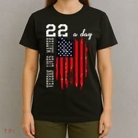 Veteran Lives Matter Suicide Awareness Ptsd Veteran 22 Day Cool Gift T-Shirt thumb 4