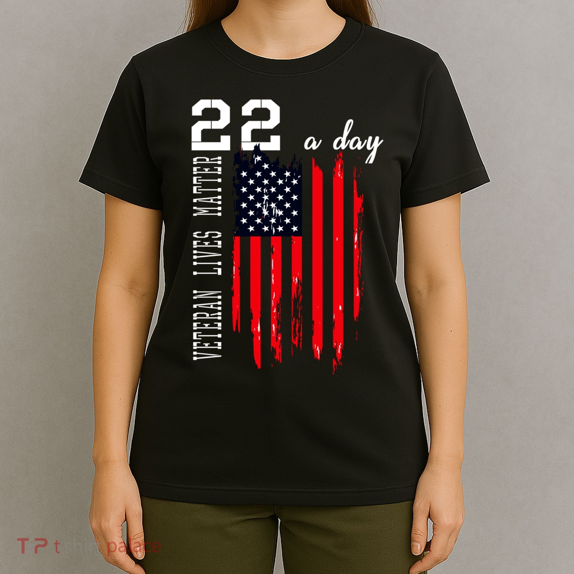 Veteran Lives Matter Suicide Awareness Ptsd Veteran 22 Day Cool Gift T-Shirt