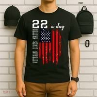Veteran Lives Matter Suicide Awareness Ptsd Veteran 22 Day Cool Gift T-Shirt thumb 6