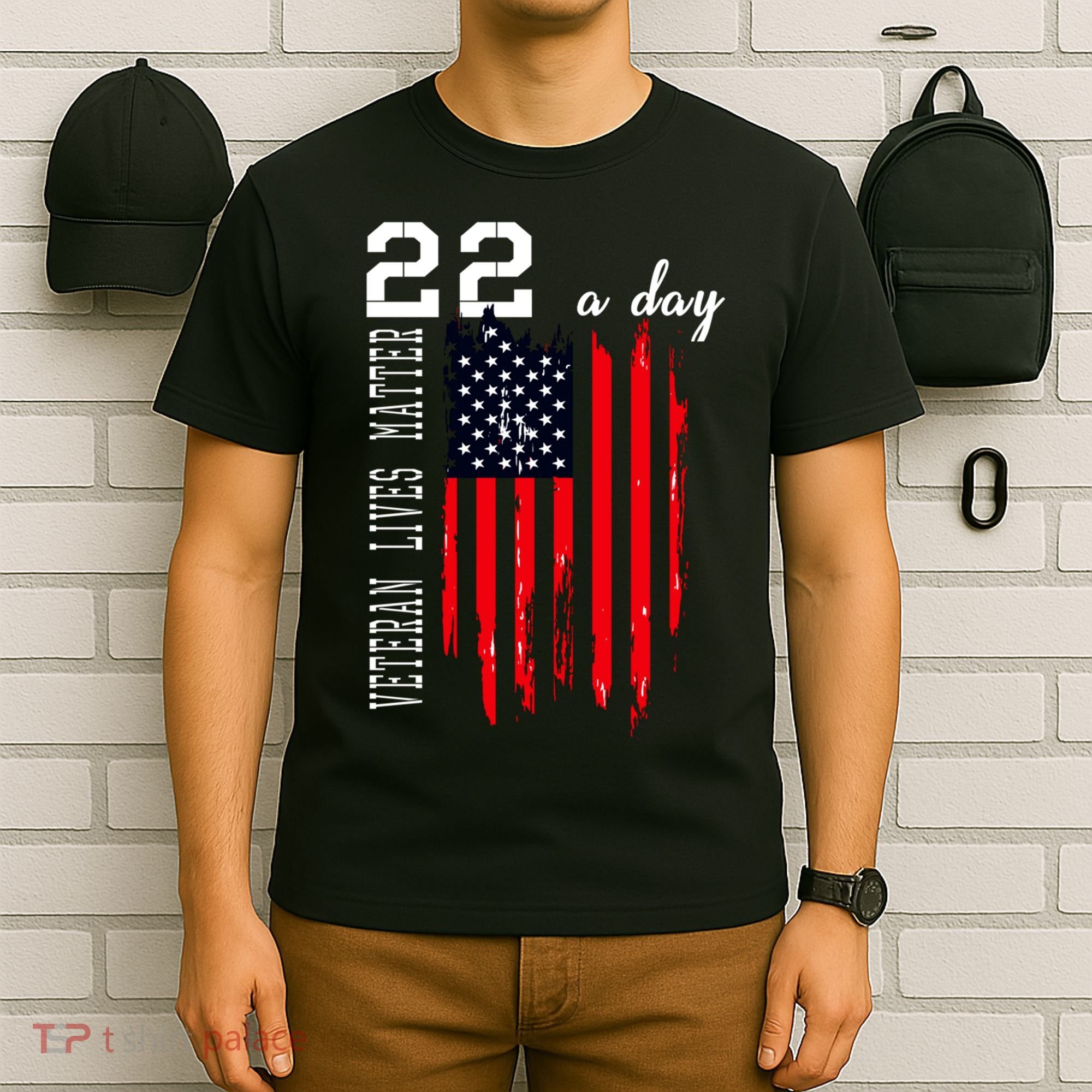 Veteran Lives Matter Suicide Awareness Ptsd Veteran 22 Day Cool Gift T-Shirt