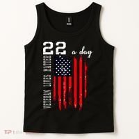 Veteran Lives Matter Suicide Awareness Ptsd Veteran 22 Day Cool Gift Tank Top thumb 2