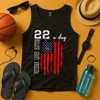 Veteran Lives Matter Suicide Awareness Ptsd Veteran 22 Day Cool Gift Tank Top thumb 4