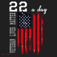 Veteran Lives Matter Suicide Awareness Ptsd Veteran 22 Day Cool Gift Golf Towel thumb 3