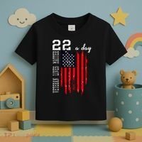 Veteran Lives Matter Suicide Awareness Ptsd Veteran 22 Day Cool Gift Toddler T-Shirt thumb 3
