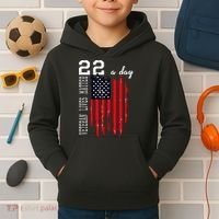 Veteran Lives Matter Suicide Awareness Ptsd Veteran 22 Day Cool Gift Kids Hoodie thumb 2