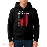 Veteran Lives Matter Suicide Awareness Ptsd Veteran 22 Day Cool Gift Kids Hoodie thumb 4
