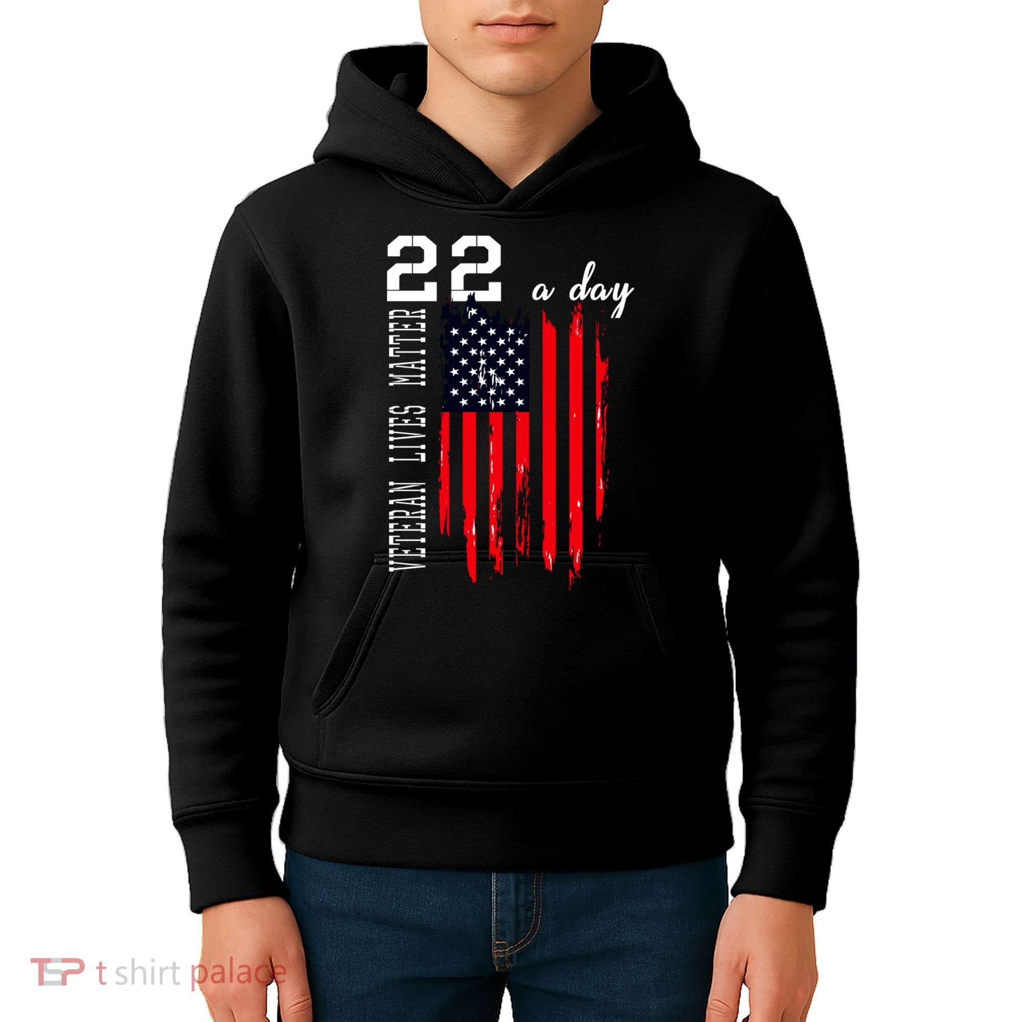 Veteran Lives Matter Suicide Awareness Ptsd Veteran 22 Day Cool Gift Kids Hoodie