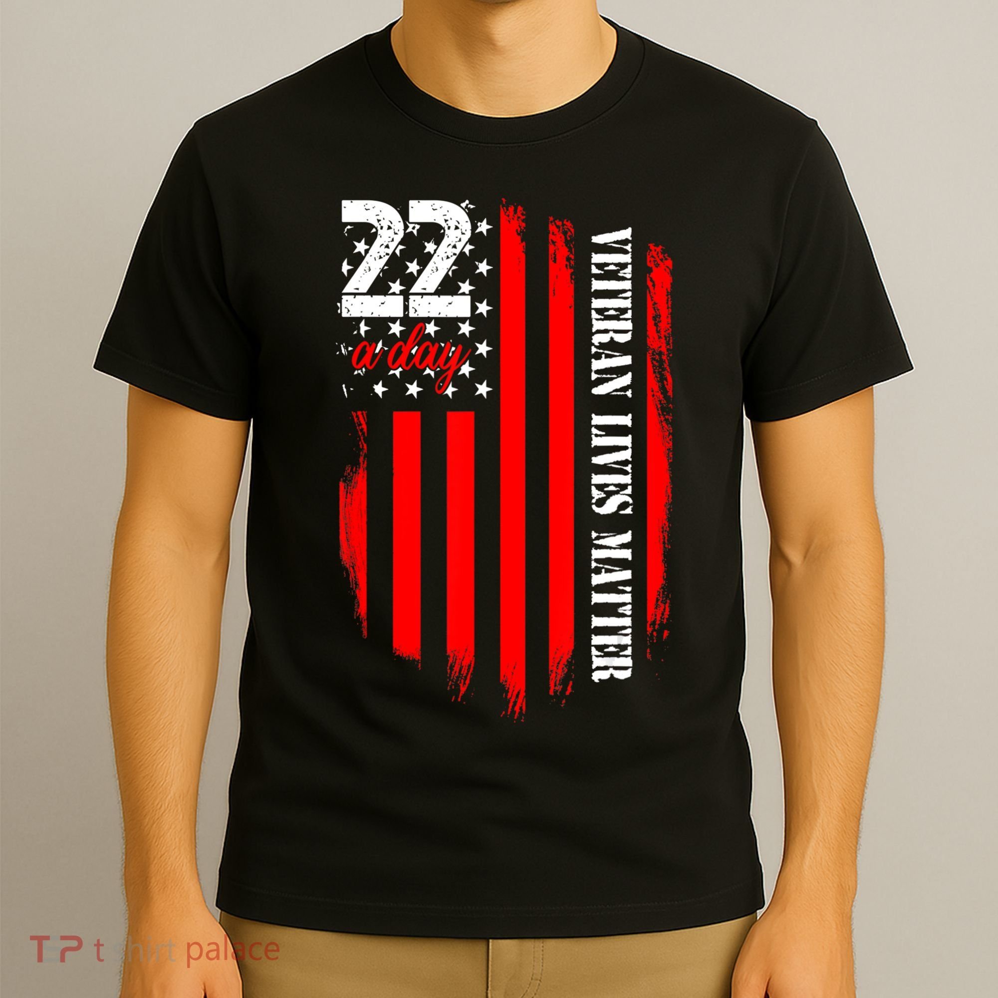 Veteran Lives Matter Suicide Awareness Ptsd Veteran 22 Day T-Shirt