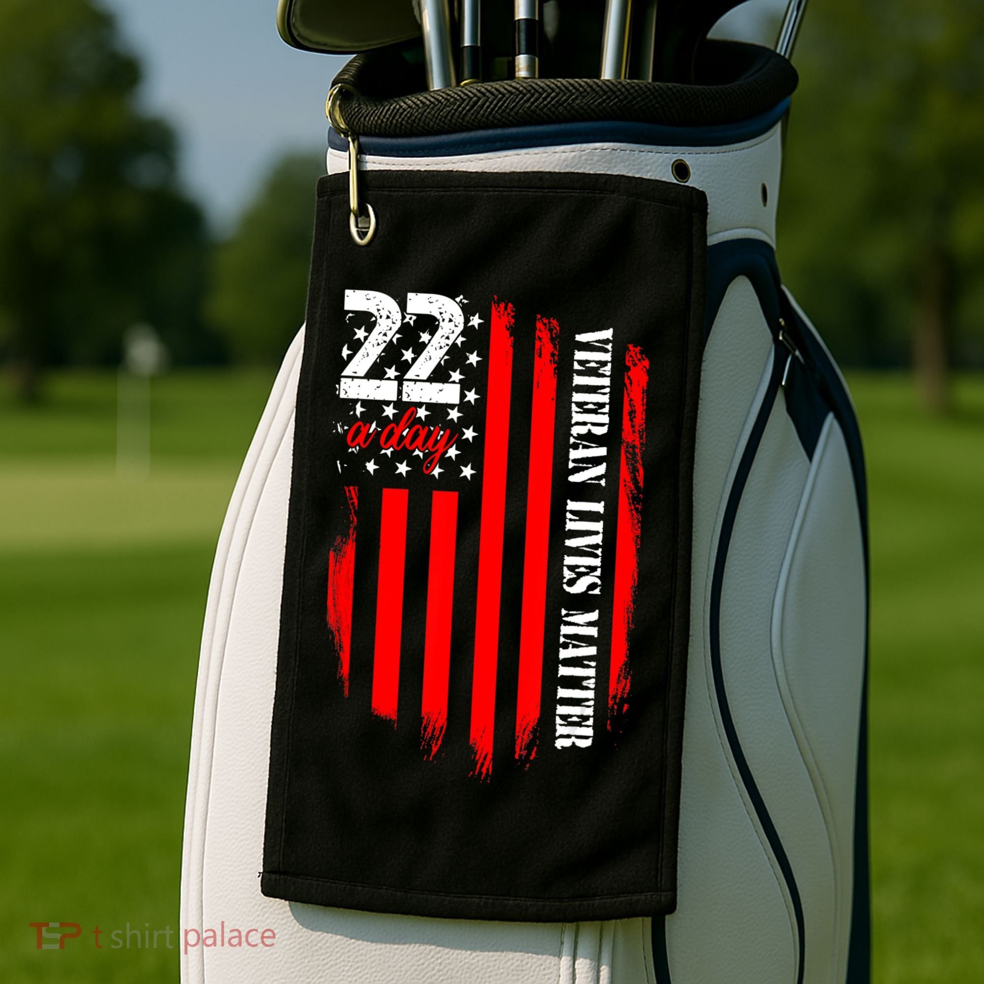 Veteran Lives Matter Suicide Awareness Ptsd Veteran 22 Day Golf Towel