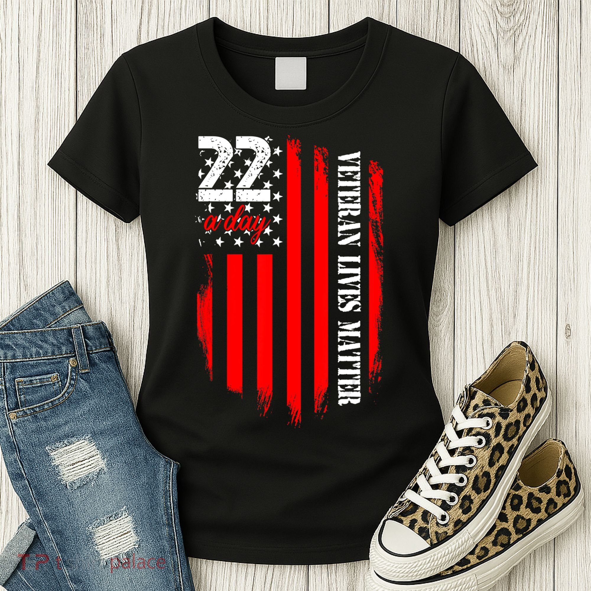 Veteran Lives Matter Suicide Awareness Ptsd Veteran 22 Day Women's T-Shirt