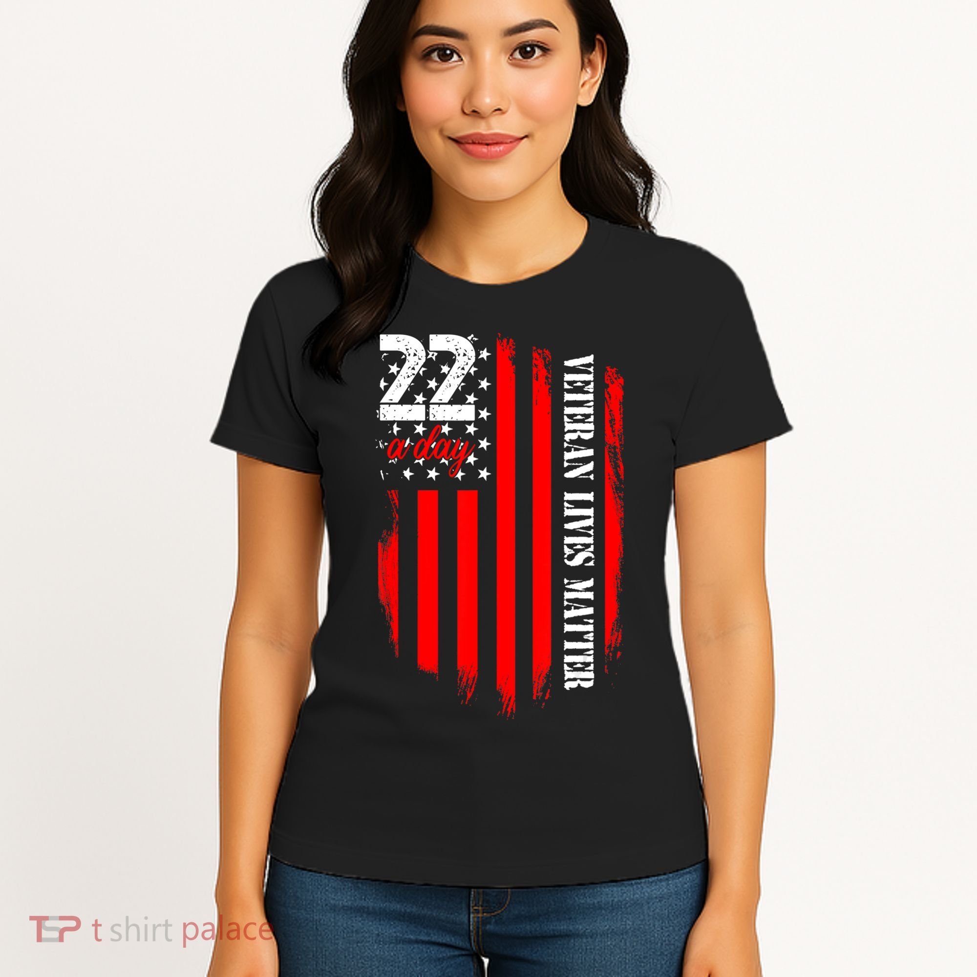 Veteran Lives Matter Suicide Awareness Ptsd Veteran 22 Day Women's T-Shirt