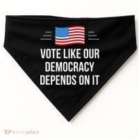 Vote Like Our Democracy Depends On It USA-Made Doggie Bandana thumb 0