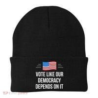 Vote Like Our Democracy Depends On It Beanie thumb 0