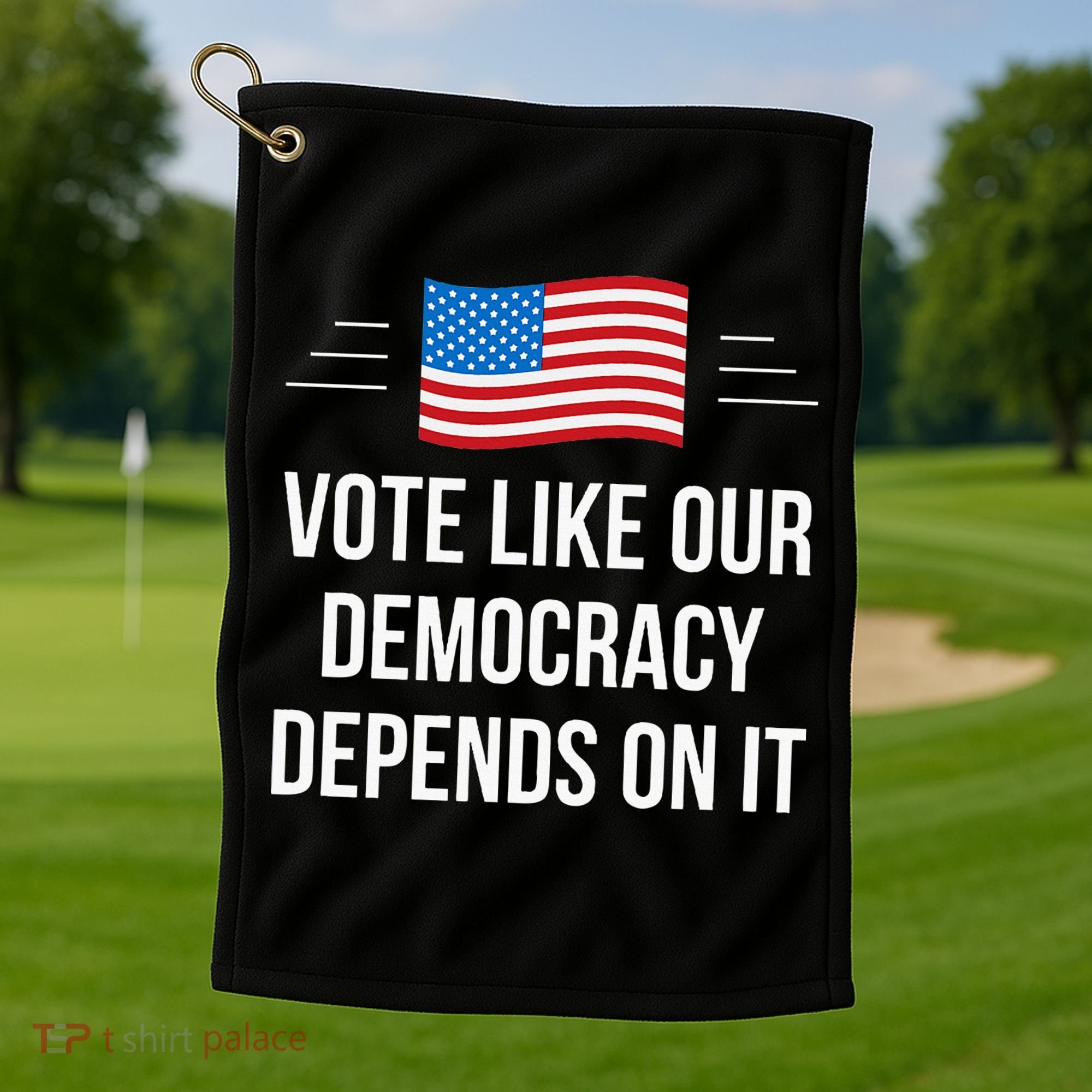 Vote Like Our Democracy Depends On It Golf Towel