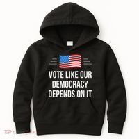 Vote Like Our Democracy Depends On It Kids Hoodie thumb 0