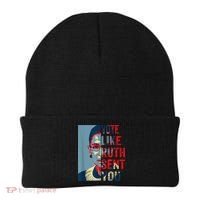 Vote Like Ruth Sent You Funny Feminist Beanie thumb 0