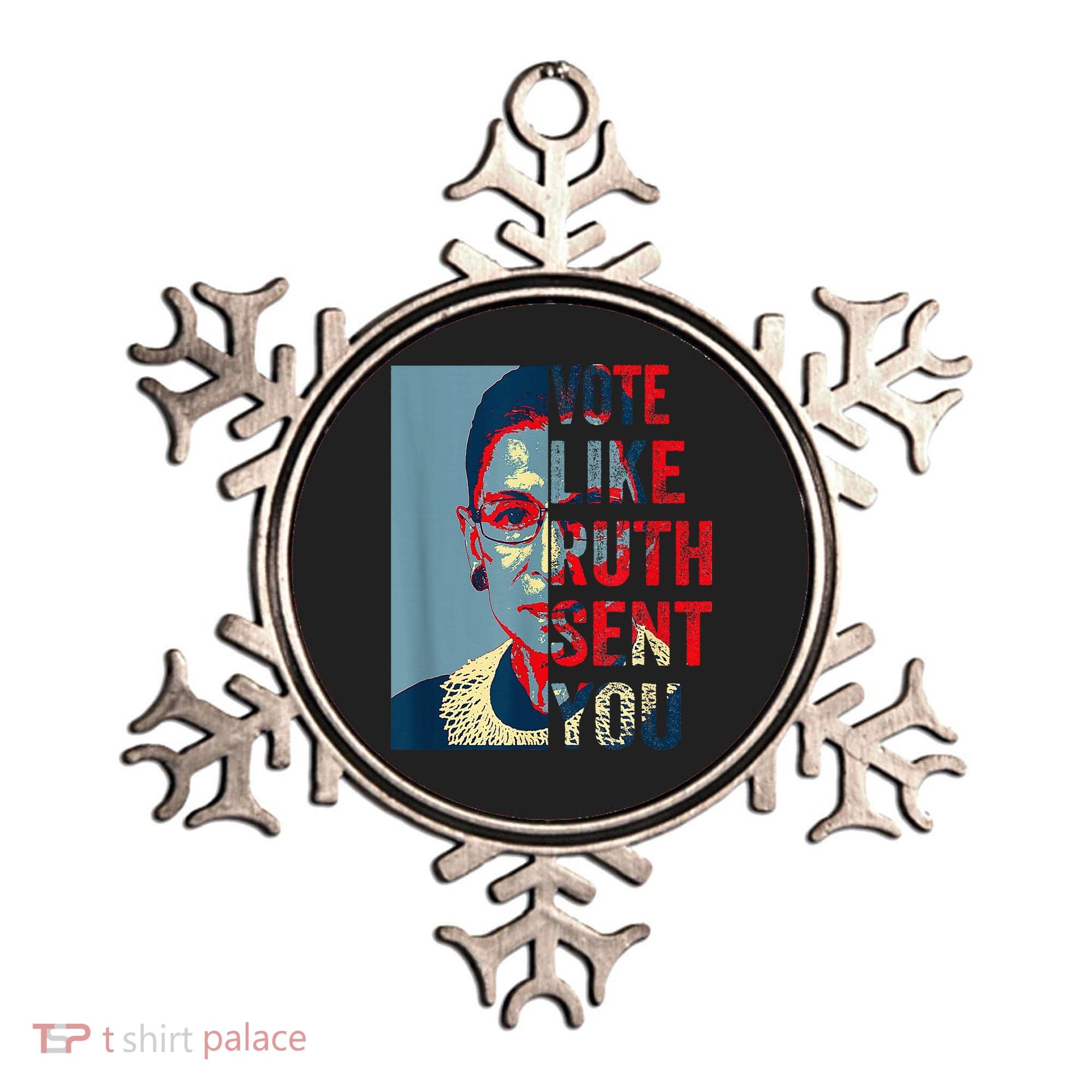 Vote Like Ruth Sent You Funny Feminist Ornament