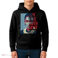 Vote Like Ruth Sent You Funny Feminist Kids Hoodie thumb 4