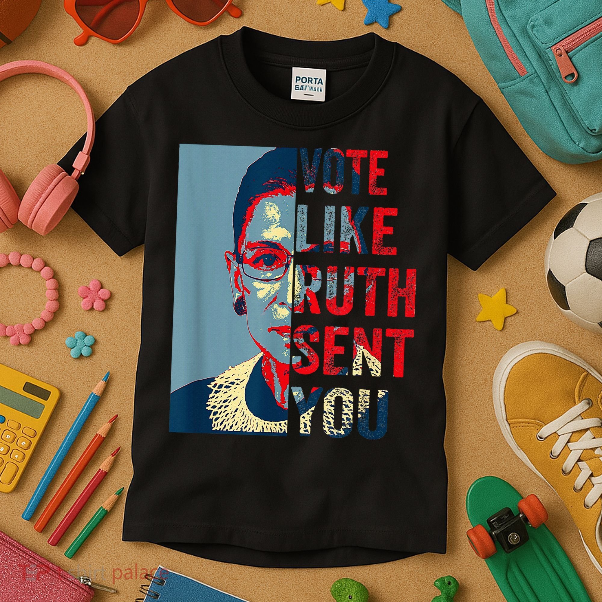 Vote Like Ruth Sent You Funny Feminist Kids T-Shirt